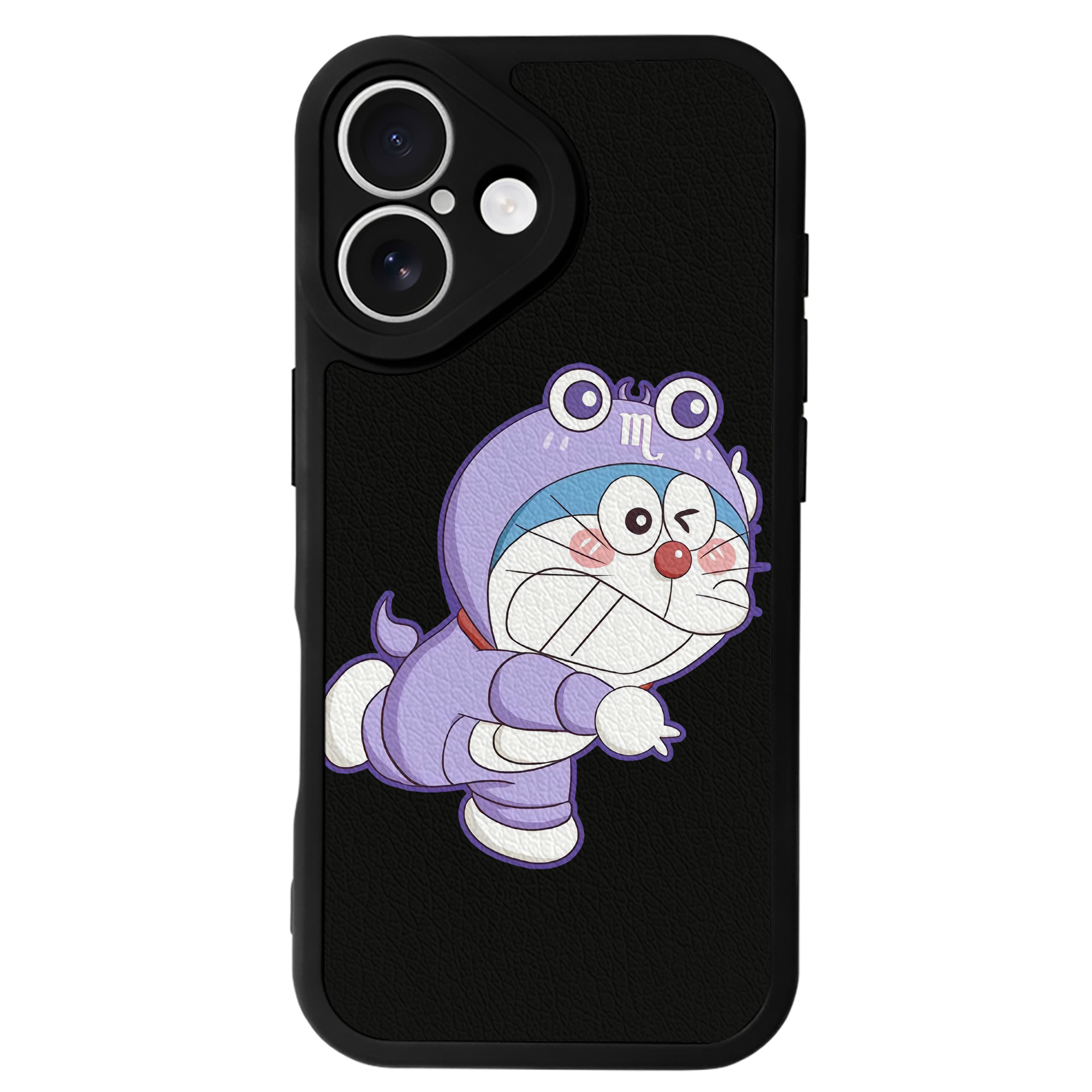 （画像用） ドラえもん Doraemon 【iPhone 16シリーズ対応】シリコンスマホケース（レザー調） 材質：シリコン